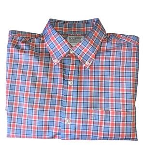 Men’s L. L. Bean Wrinkle-Free Kennebunk Button Down Shirt, Tradition Fit, Plaid